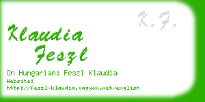 klaudia feszl business card